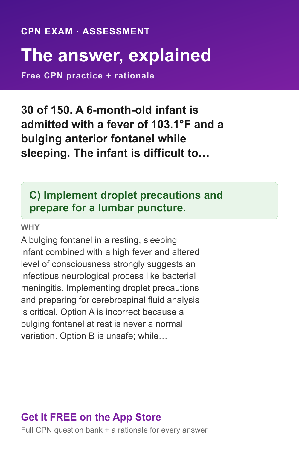 CPN answer and rationale — Assessment