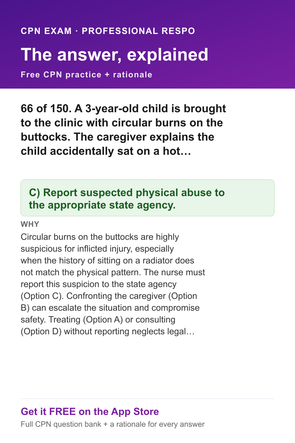 CPN answer and rationale — Professional Responsibilities