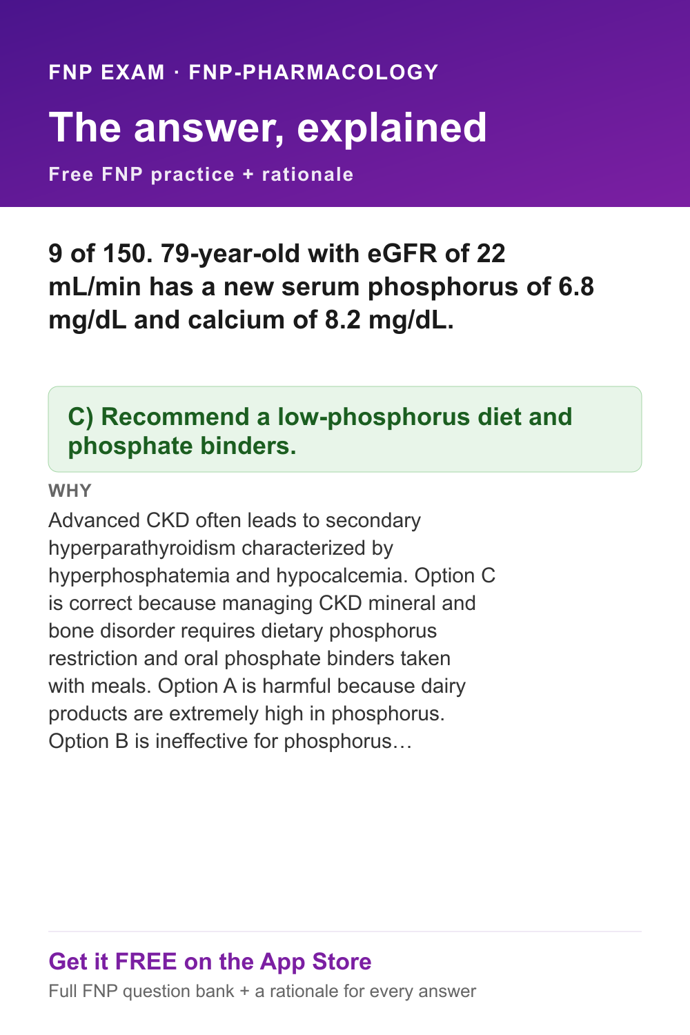 FNP answer and rationale — fnp-pharmacology